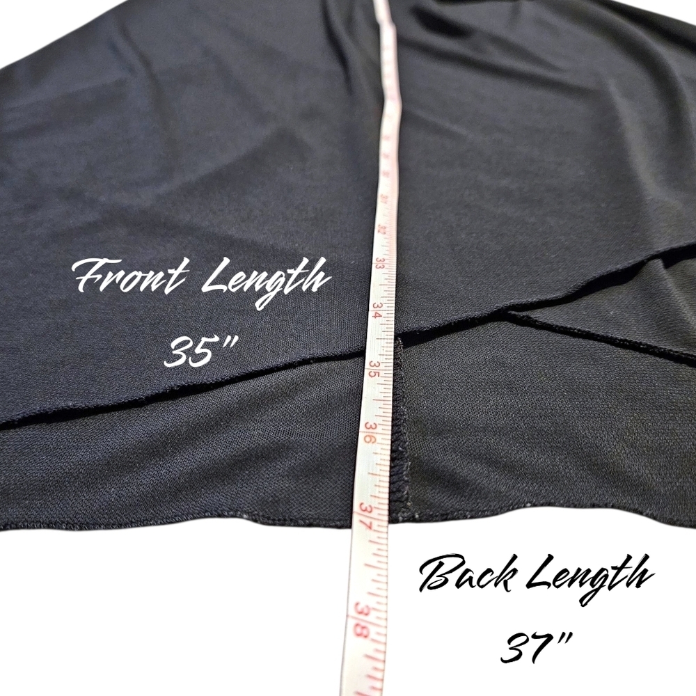 VTG Black Wrap Dress Grace Dresses Sz S Korea Made Buckle Detail V-Neck Career - Picture 9 of 10